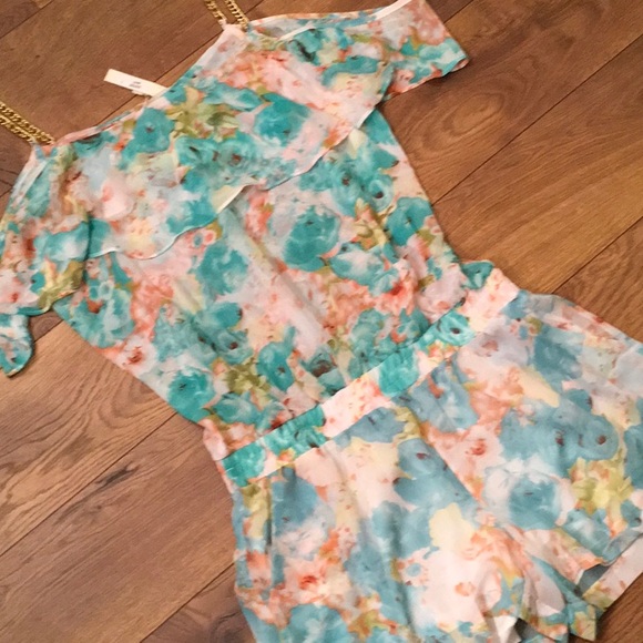 CHAIN SHOULDER ROMPER MINT - Picture 3 of 7